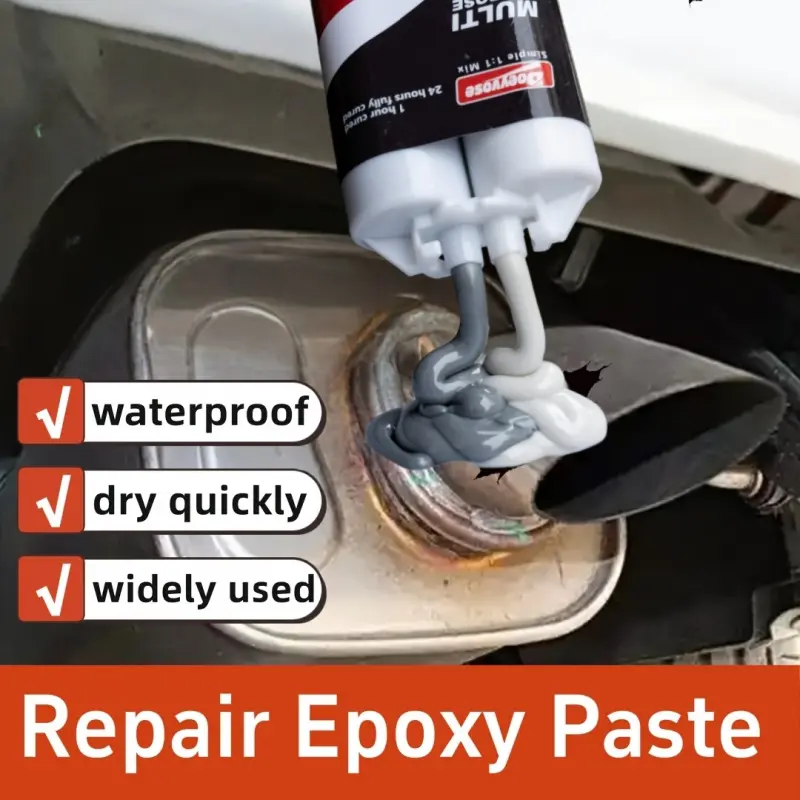 Doeyvose Automotive Adhesives Epoxy Paste Quick Dry Adhesive Waterproof Thread Sealant Heavy Duty Auto Body Repair Compound for Cracked Plastic Metal Parts 82g 2.89oz