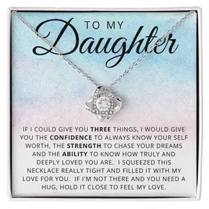 Daughter Gift from Mom 💕 | “To My Daughter” Necklace with Message Card | Meaningful Jewelry Gift | Christmas Gift Idea | Viral TikTok Finds 🔥 | Cute & Sentimental Gift