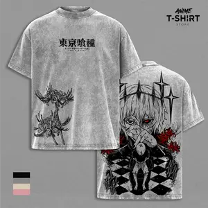Ken Kaneki  Tokyo Ghoul T-Shirt, Vintage Washed Graphic Tee, Ken Kaneki Design, Anime Cotton Shirt, Unisex Tokyo Ghoul Fan Gift, Ripped Mask & Red Eyes Print, Custom Retro Print