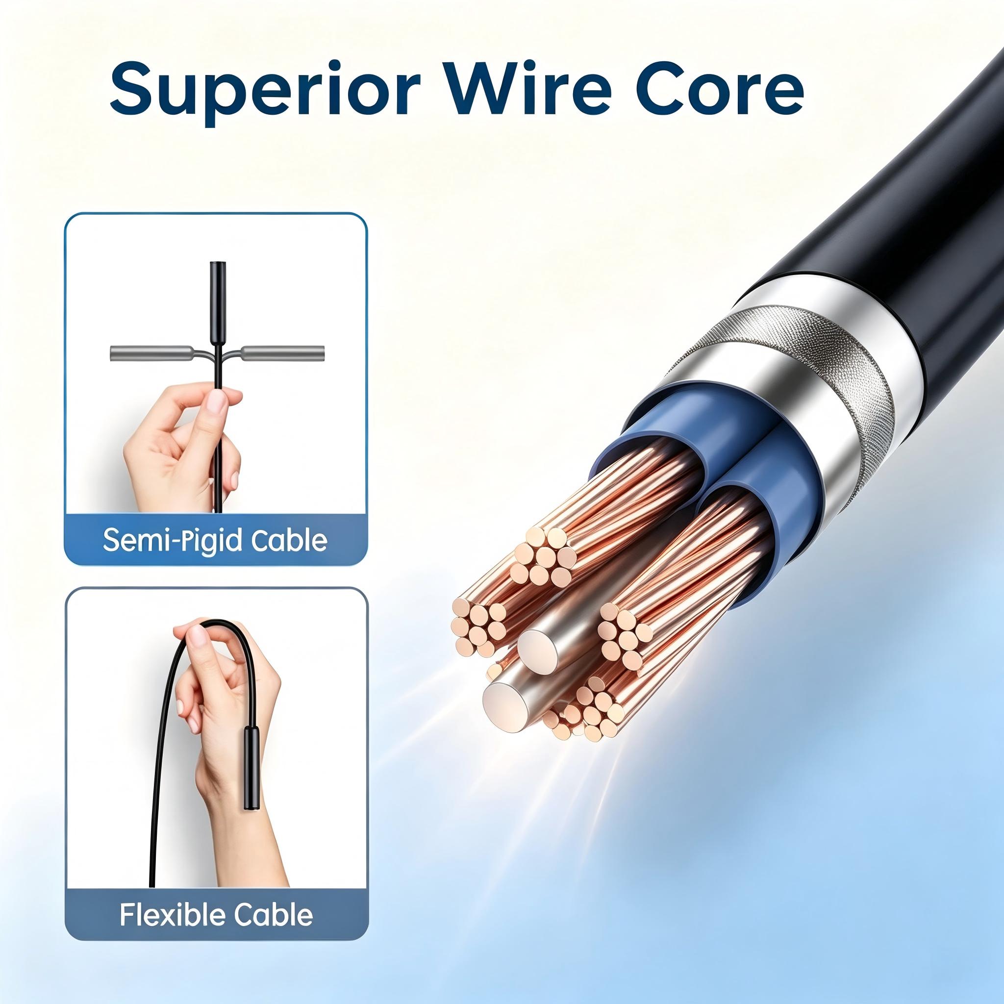 1920P HD Automotive Diagnostic Tool Endoscope Borescope Inspection Camera, w400 Resolution, 8 Adjustable LED Lights, 11.48ft Semi-Rigid Snake Cable, IP67 Waterproof, Plug & Play for iPhone Android Car Inspecting Home Repair