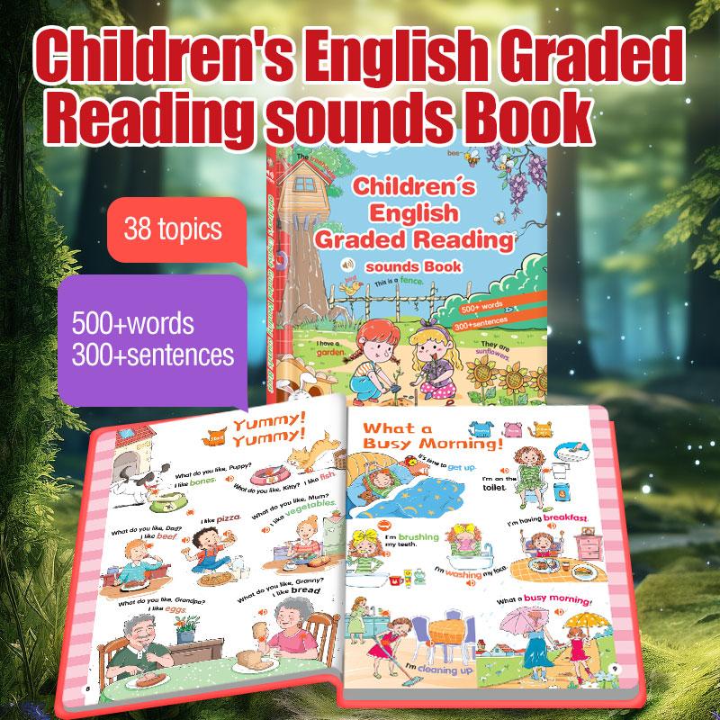 Children’s English Graded Reading Sound Toy | 38 Topics · 500+ Words · 300+ Sentences | Interactive, Screen-Free Language Learning Toy for Kids