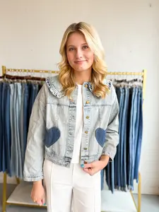 Heart Patch Denim Jacket