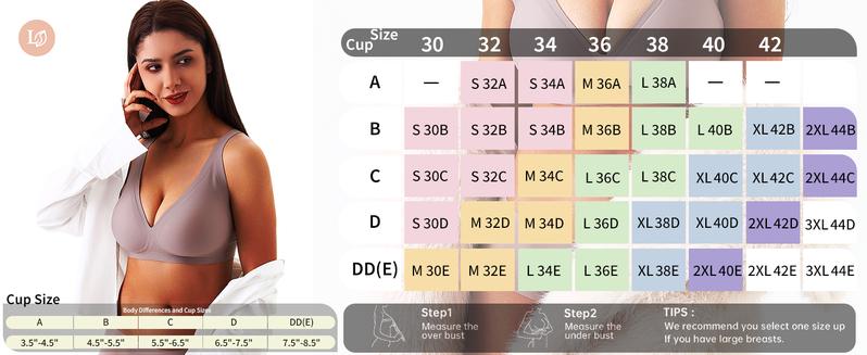 LemonSilk 3/4 Piece Set Women's Wireless Bra Comfortable Push Up Seamless Bralettes Deep V Neck Tshirt Bras Everyday Wear All Seasons LemonSilk 3/4 Piece Set Women's Wireless Bra Comfortable Push Up Seamless Bralettes Deep V Neck Tshirt Bras Everyday Wear All Seasons