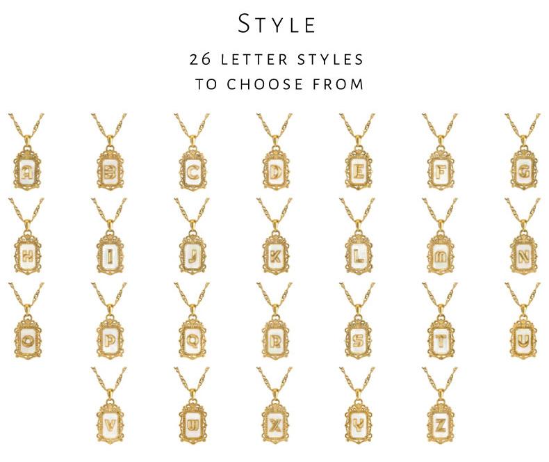 GGIRL 18K Gold Plated Initial Letter Pendant Necklace for Men & Women Elegant Wave Chain Alphabet A-Z Fashion Jewelry Gift for Holiday Haul Christmas Birthdays Anniversaries