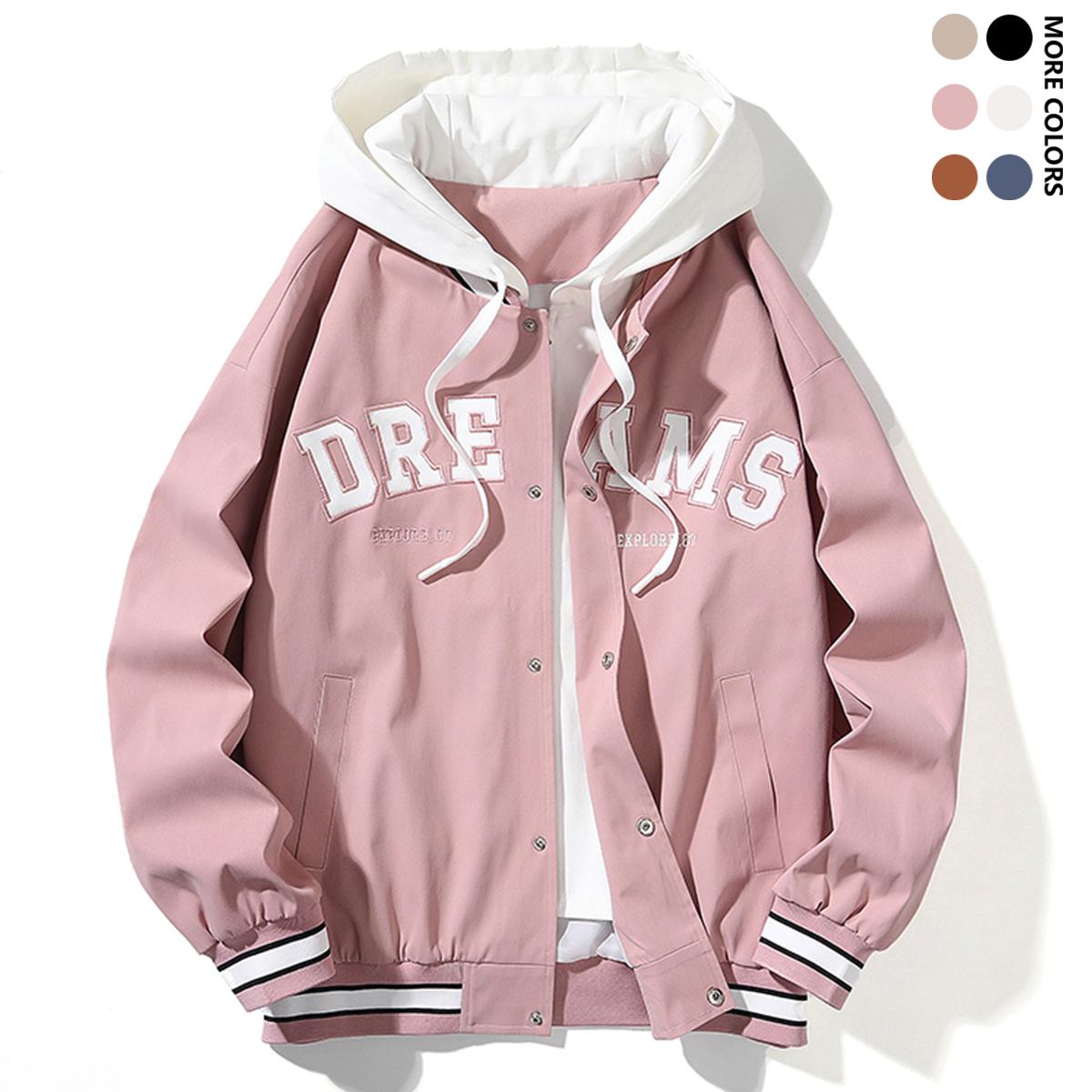 Men's Hooded Jacket - Loose Fit Street Style Coat - Button Front Closure - Non-Stretch Fabric - Urban Casual Jacket, Fashionable Designer