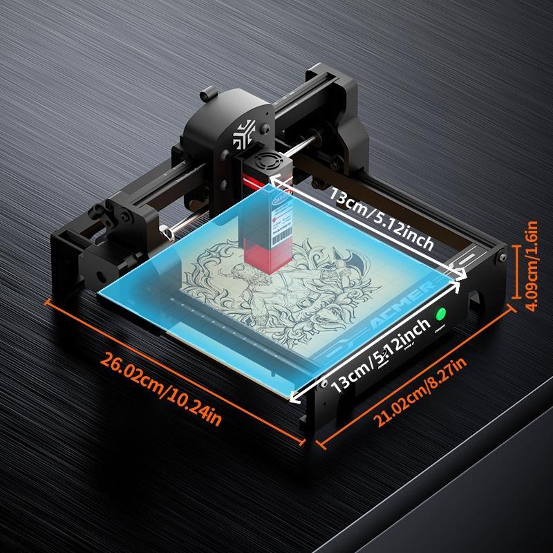 ACMER S1 6W Laser Engraver & Cutter - 10000mm/min, All-in-One, High Precision - Engrave Wood, Acrylic, Leather, Ceramic - Festive Decor Maker