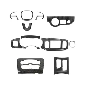 Carbon Fiber Interior Center Console Trim Cover Kit, Car Interior Decal Sticker, Cars Accessories for Dodge Charger 2015+ Car Dashboard Decorations fathersdaygift