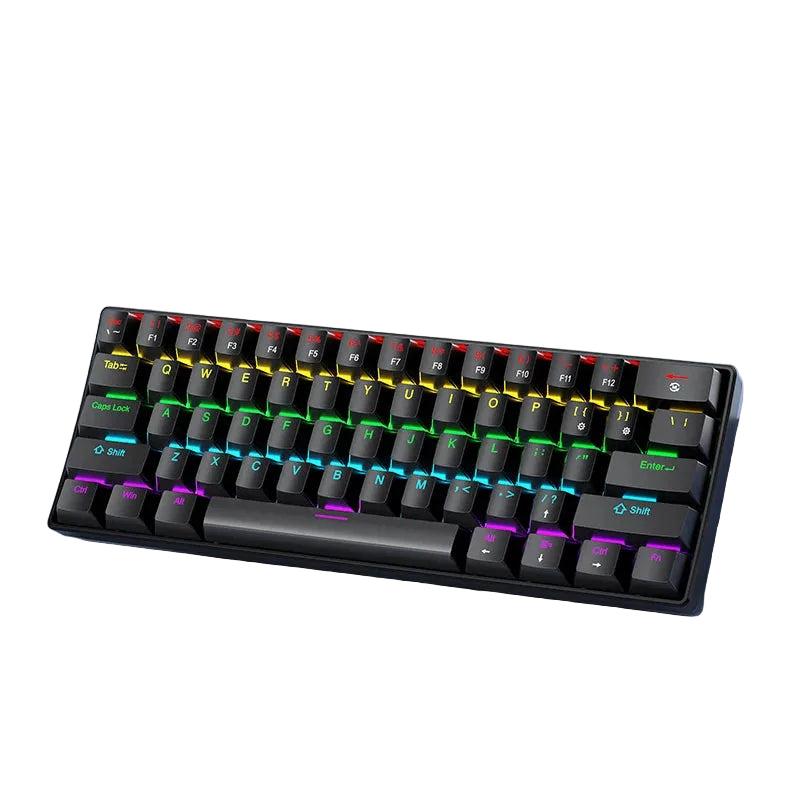 K61 60% Mechanical Gaming Keyboard – Compact RGB Wired 61-Key Layout