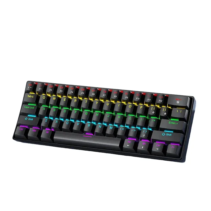 K61 60% Mechanical Gaming Keyboard – Compact RGB Wired 61-Key Layout