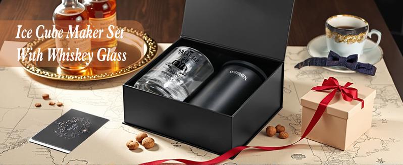 WIBIMEN Clear Ice Ball Maker & Glass Set - Romantic Gift for Boyfriend Husband Anniversary Surprise with Elegant Glass Pairing & Crystal-Clear Ice Balls - Utensils WIBIMEN Clear Ice Ball Maker & Glass Set - Romantic Gift for Boyfriend Husband Anniversary Surprise with Elegant Glass Pairing & Crystal-Clear Ice Balls - Utensils