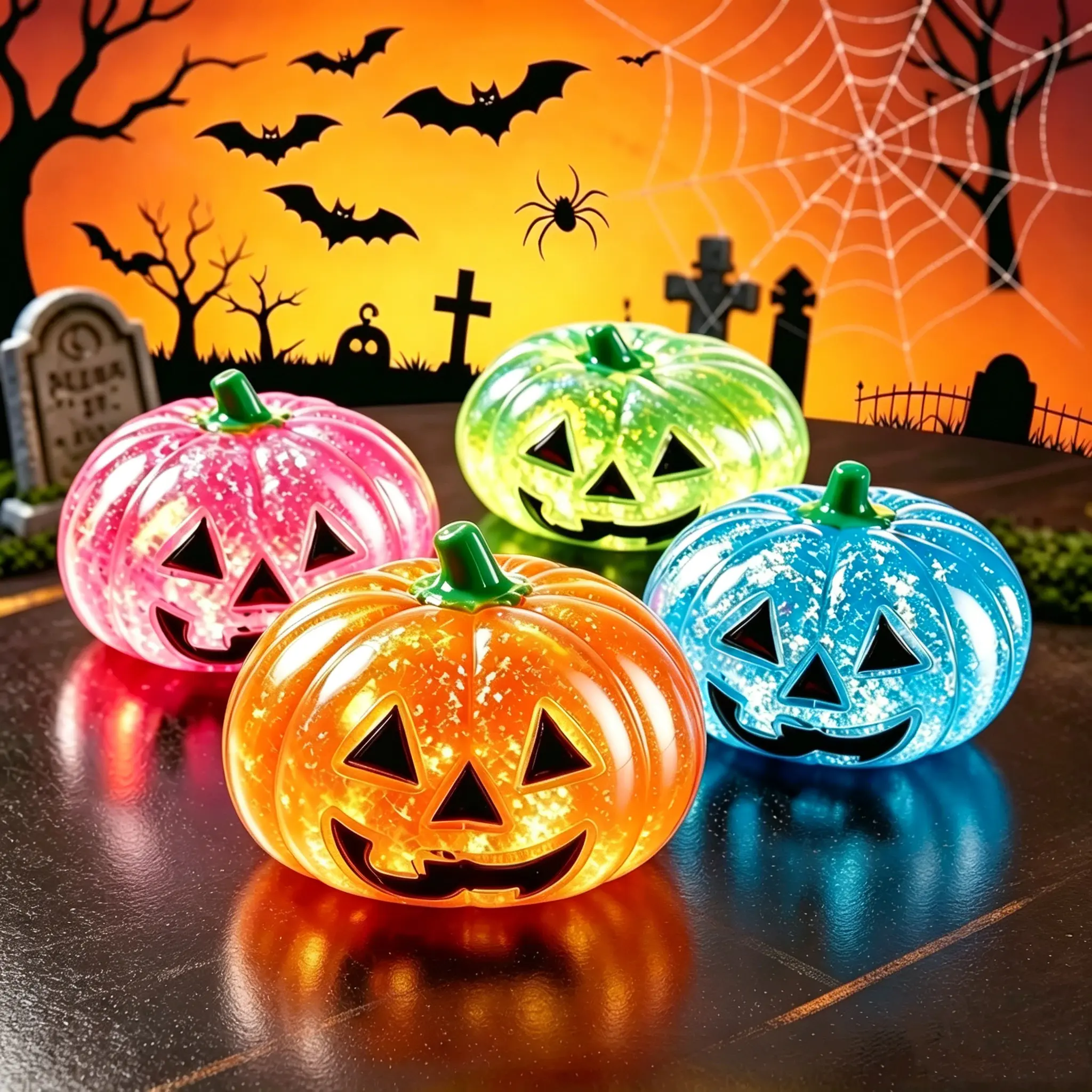 Halloween Pumpkin Squishy Toy, Slow Rebound Pinch Stress Relief Fidget Ball for Anxiety & Relaxation, Squishy Balls, Soft Stress Balls