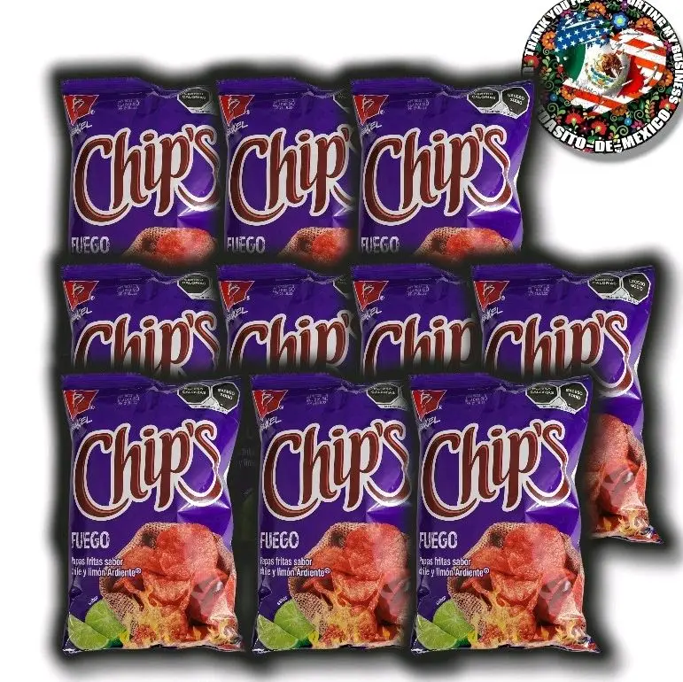 10 PACK Barcel Fuego Chips, Spicy Snack Crunchy Crispy Flavor