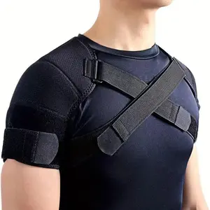 Adjustable Cross Strap Back Pain Relief Double Strap Double Shoulder Pads Sports Shoulder Bracket Support Back