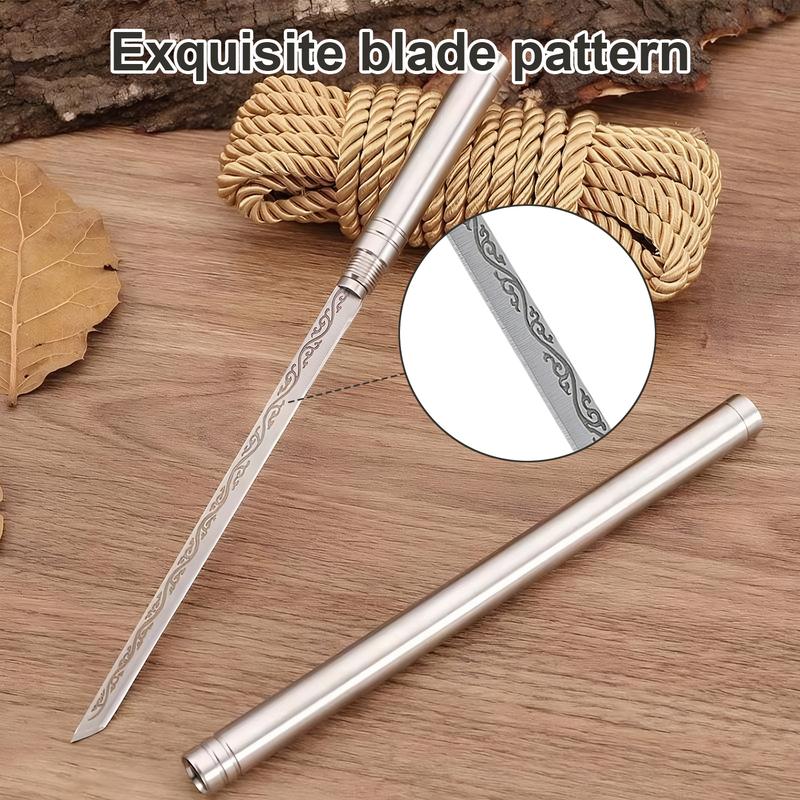 VAYWET Stainless Steel Mini Knife 1 Piece Set with Blade Handle, Durable Meat Steak Knife, 1 pack Sheath, Thickened for Various Kitchen Uses Cutting Utensils Blade for Camping EDC Essential Hiking Outdoor Compact, Travel-Friendly Design for Everyday Carry