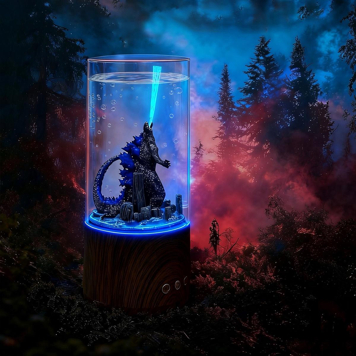 Monster Decorative Lamp, Color-Changing Night Light with Rotating Water Effect - Ambiance Table Lamp Classic Movie-Themed Decor, Perfect for Bedrooms, Parties, or Collector's Displays