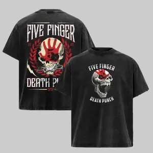 Five Finger Death Punch washed shirt - Metal Music Rock Band Shirt, Retro Music Tee, Rock Music Lover Shirt, Vintage Band Shirts Casual Comfort Cotton Fabric Fit Top , Top Men's and Women's Clothing