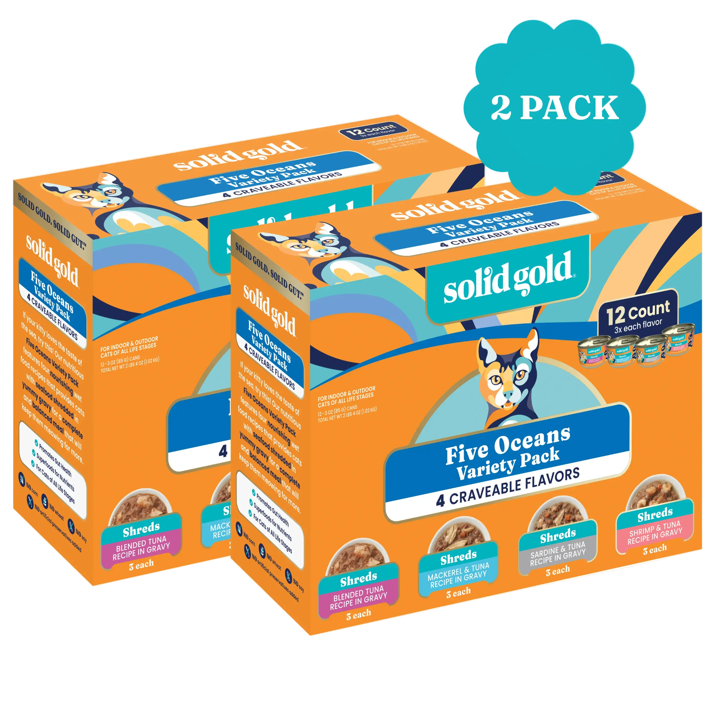Solid Gold Five Oceans™ Wet Food Variety Pack for Cats