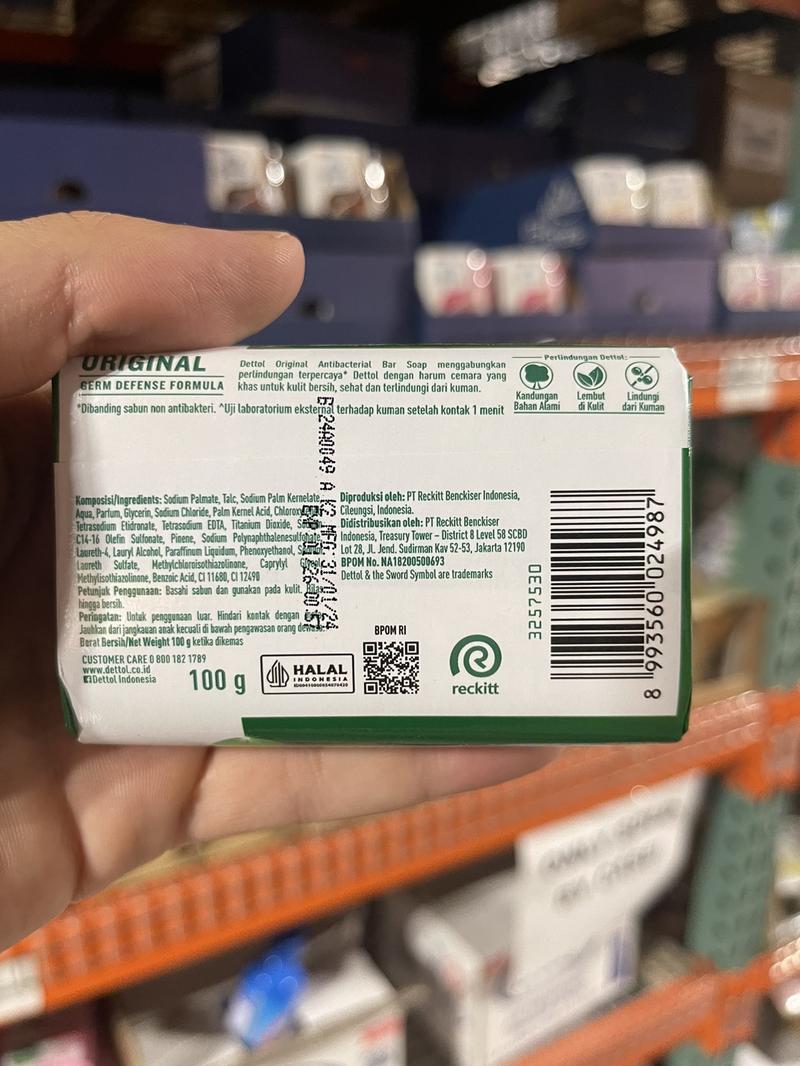 Dettol Original Antibacterial Soap 100g (Pack of 6), for Personal Care and Nail Care - Comfort Body Care Body Wash Skin Repair Daily Cleansing