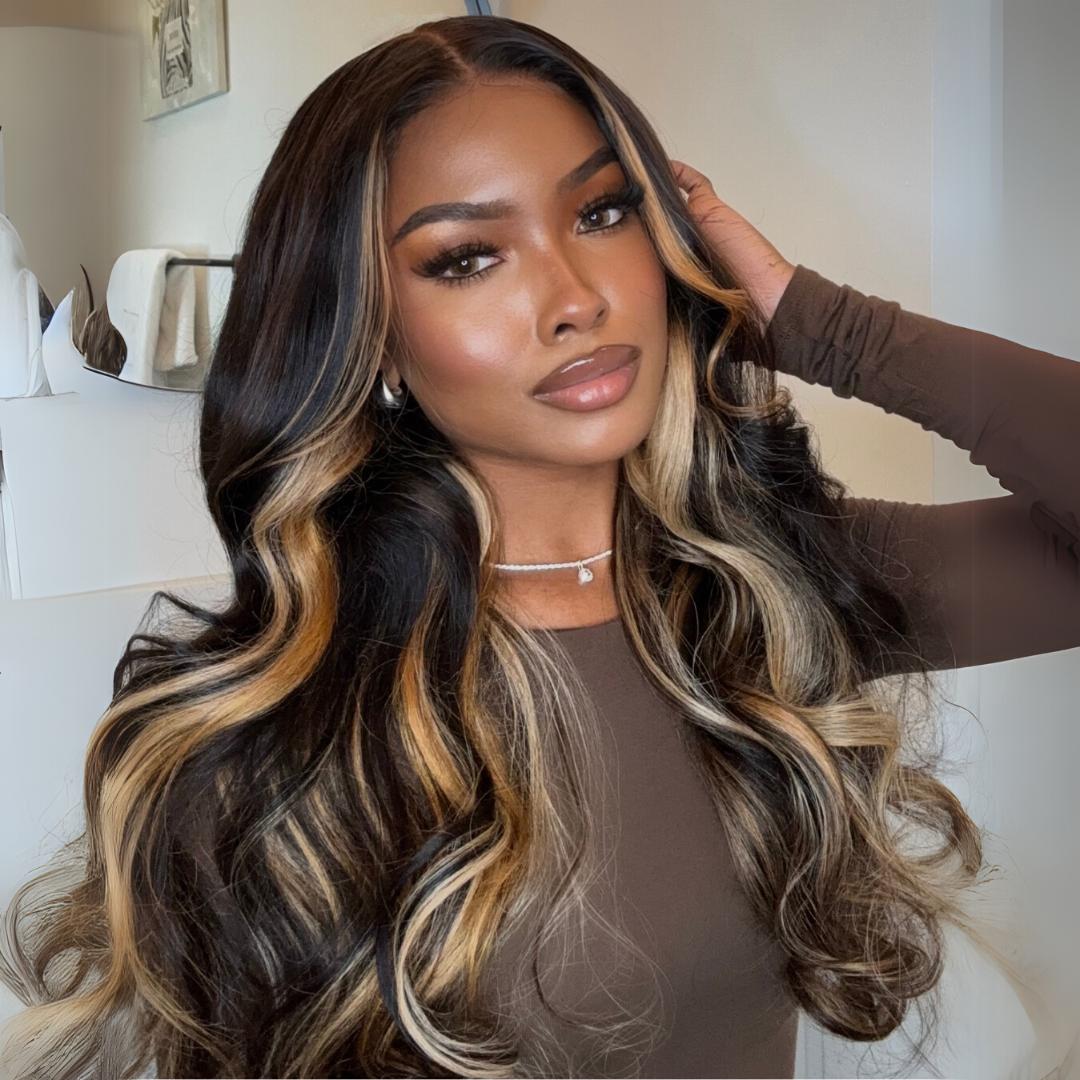 【New In】UNice Bye-Bye Knots Butterscotch Highlights Brown Loose Wave Wig Pre-Cut 7x5 HD Lace Human Hair Wigs with Pre Plucked Hairline  Beginners Friendly SpringStatements