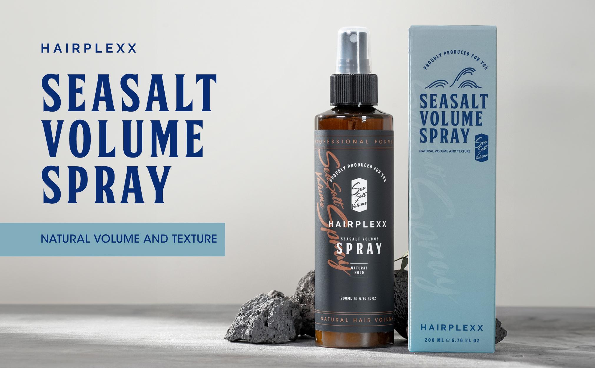 HAIRPLEXX Sea Salt Volume Spray for Natural Waves & Hair Texture with Matte Finish - Quick Volume & Texture Fast - 200ml - Volumizing Lengthening Hold Curl Defining