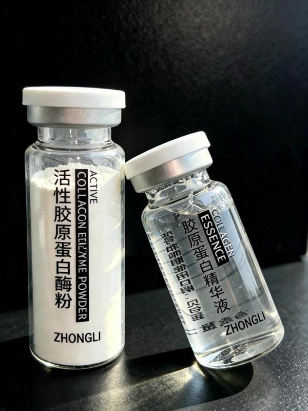 【ZHONG LI Official SHOP】Active collagen essence (100ml)+ Active collagen enzyme powder(80)| relieves skin, reduces redness, repairs damaged skin barrier |  enhances anti-aging and moisturizing | suitable for smoothing wrinkles and fine lines