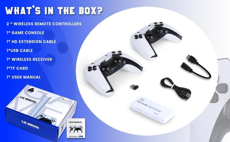 2026 Upgraded Family Retro game console, includes with 40,000+ Games 23 Emulators 4K HDMI Output Plug & 128GB SD Card, Play Wireless Controller for TV Monitor Video Gamepad Console suitable for all ages