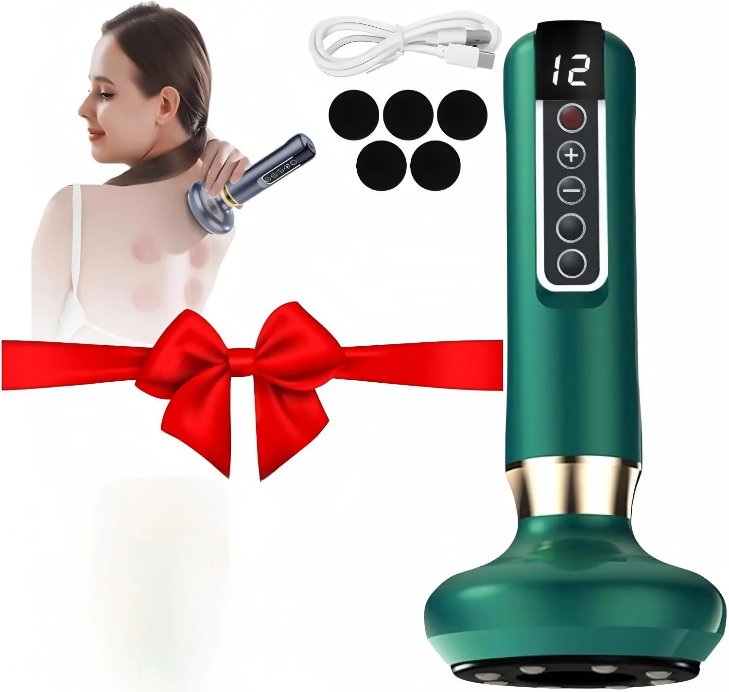 Smart Gua Sha Machine, 1 Box Negative Pressure Cupping Massager, 12-level  Adjustable Suction Body Relaxation Massage Tool for Women & Men