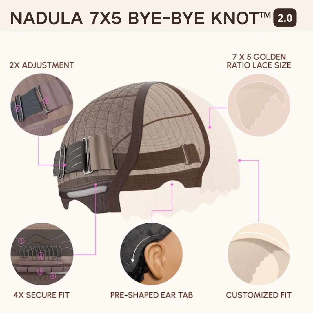 Nadula Reddish Brown Jerry Curly Human Hair Wig with Pre-Cut Lace Glueless and Pre-Plucked Beginner Friendly 7x5 Lace Closure Wig TikTokShopStockUp