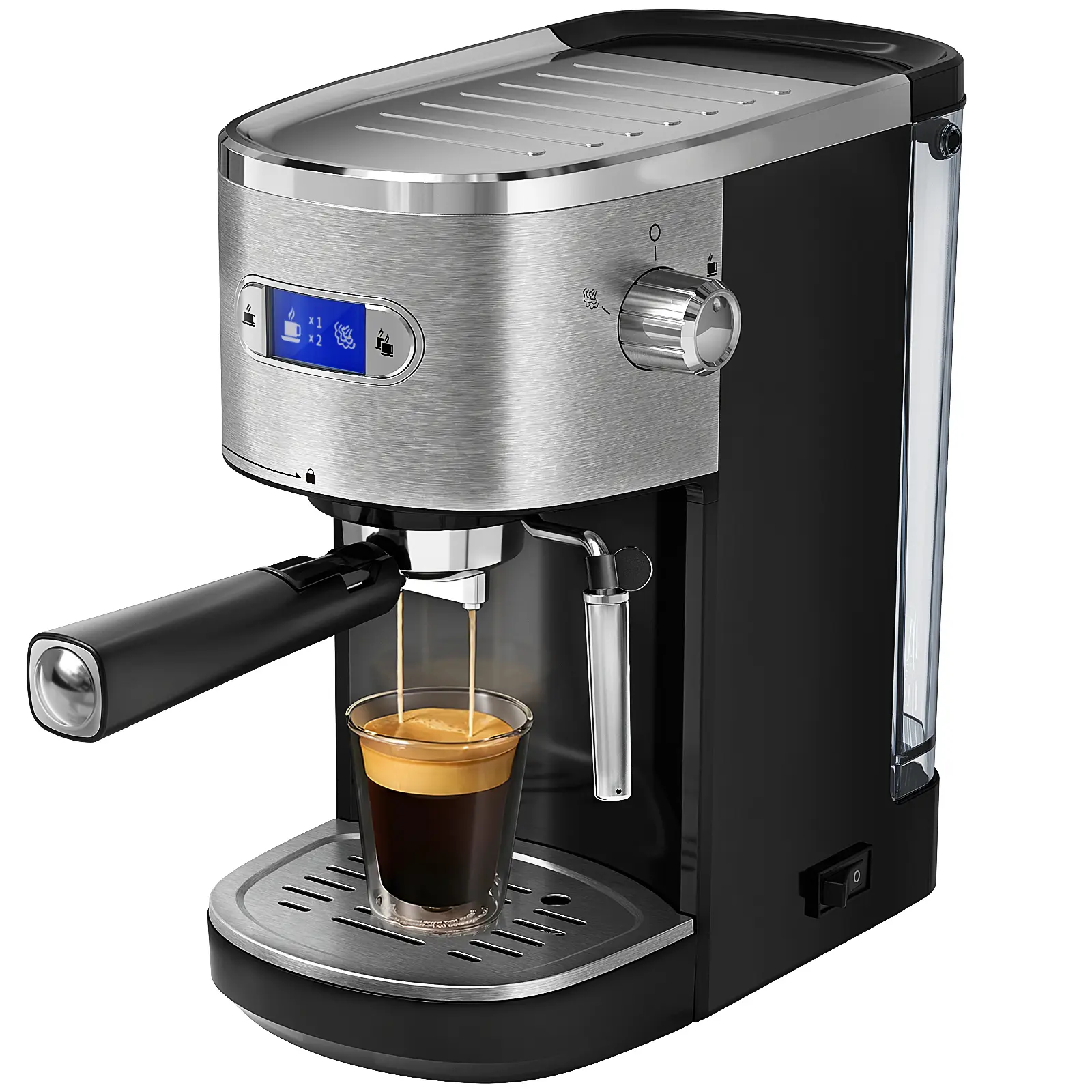 Electactic Semi-Automatic Espresso Machine - 20Bar Pump Pressure, Nespresso Capsule Compatible, 45oz Removable Coffee Maker