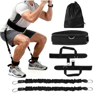 Leg Strength Resistance Belt Vertical Jump Trainer,, Jump Training Equipment, Adjustable Leg Strength Training Belt for Basketball, Volleyball, Football, Tennis, Squat and Agility Workouts (C)