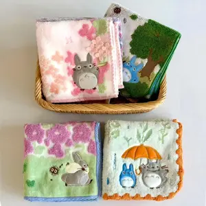 6pcs Super Cute Cotton Hand Towel Wash Cloth Coaster for Bathroom Kitchens Home Decor Cleaning Cloth Absorbent Gift Idea Decorativetowels Set 25cmX25cm Anime Jacquard Patterns