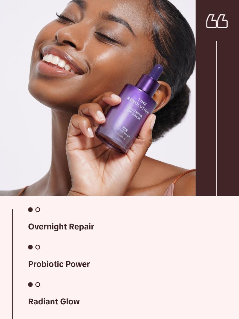[MISSHA Official] Time Revolution Night Repair Ampoule 5X - Overnight Anti-Aging Probiotic Serum