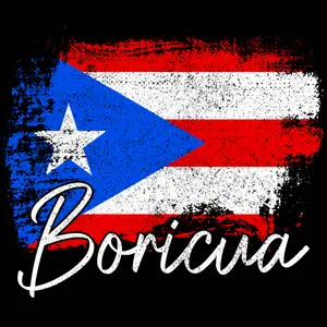 BORICUA DTF Transfer for T-Shirts - Puerto Rican Flag Design - High-Quality Vinyl - Perfect for DIY Projects