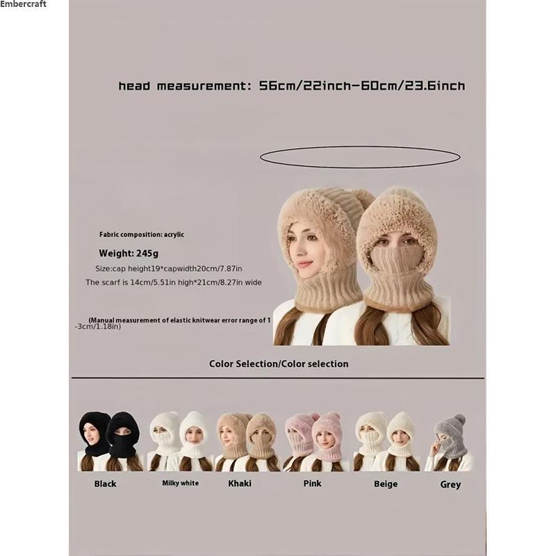 Winter Knit Beanie Hat for Women – Cozy Pom Pom Beanie with Heart Design, Soft Thick Wool Bonnet Cap, Solid Color Fashion Accessory for Daily Wear, Travel, Outdoor & Cold Weather Looks