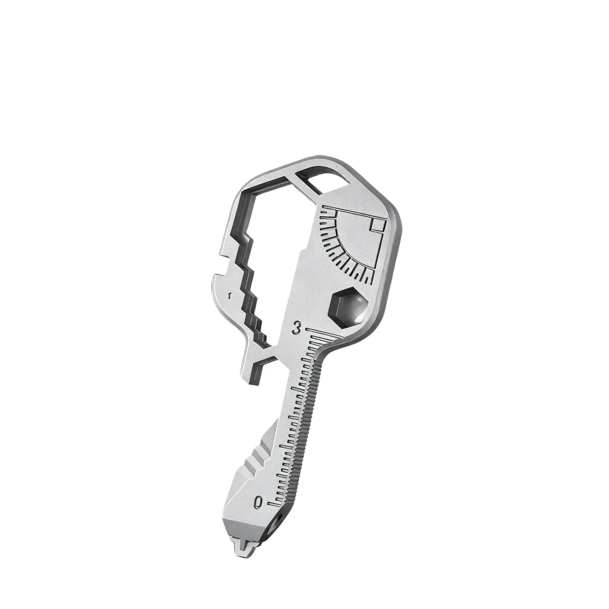 16-in-1 Key-Shaped Compact Multi-Tool - Lightweight Stainless Steel EDC Gear, Portable Durable Survival Tool, Specialty DIY Camping Essential, Gift for Men, Survival Tools