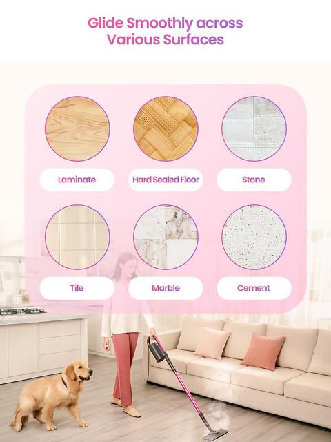 Schenley Disposable Pads for Hestia Steam Mop - 24-Pack Included, High-Quality Disposable Cleaning Pads