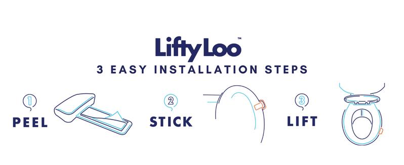 Lifty Loo Toilet Seat Handle & Lid Lifter - 2 Pack. Lift More. Less Mess. (GLOW IN THE DARK)