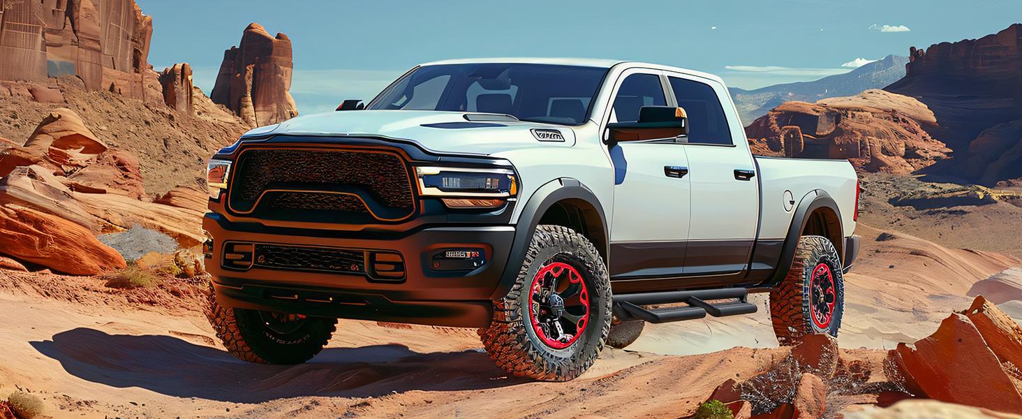 YITAMOTOR 6'' Running Boards Compatible with 2019-2025 Chevy Silverado/GMC Sierra 1500 Crew Cab, 2020-2025 2500HD 3500HD(Excl. 2019 1500 LD/Limited), Drop Side Step, Black Powder Coated All-Steel Nerf Bar