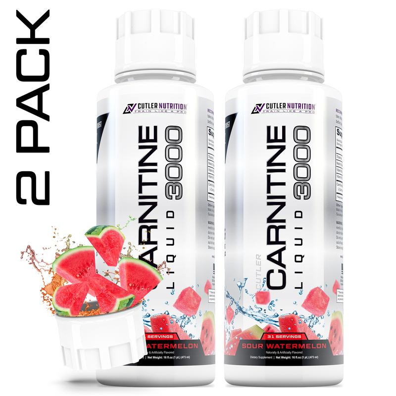 Cutler Nutrition 2 Pack Carnitine 3000 Liquid Supplement for Energy Sugar Support and Recovery health and fitness liquid