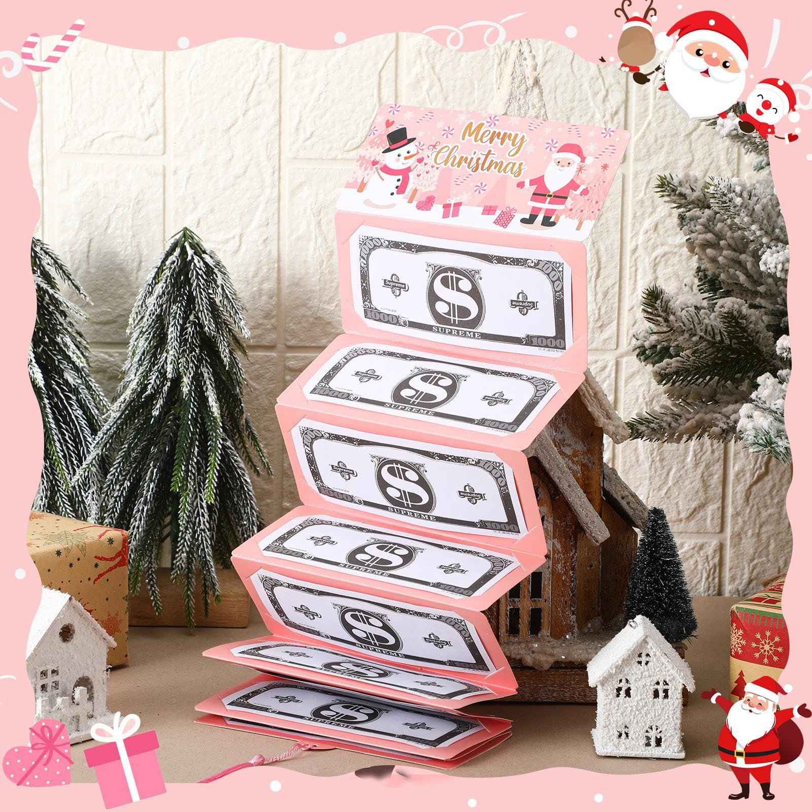 Christmas Clearance Sale Christmas Money Holders Cash Gift Envelope with 10 Slots Santa Snowmen Pattern DIY Christmas Gift Ideas Xmas Gift Card Holder for Family Friend,Christmas Valentine's Day Thanksgiving Day Anniversary Surprise Gift