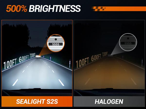 2007 Mazda 6 H1 70W 6500K White IP68 LED Headlight Bulbs 2PCS SEALIGHT S2S