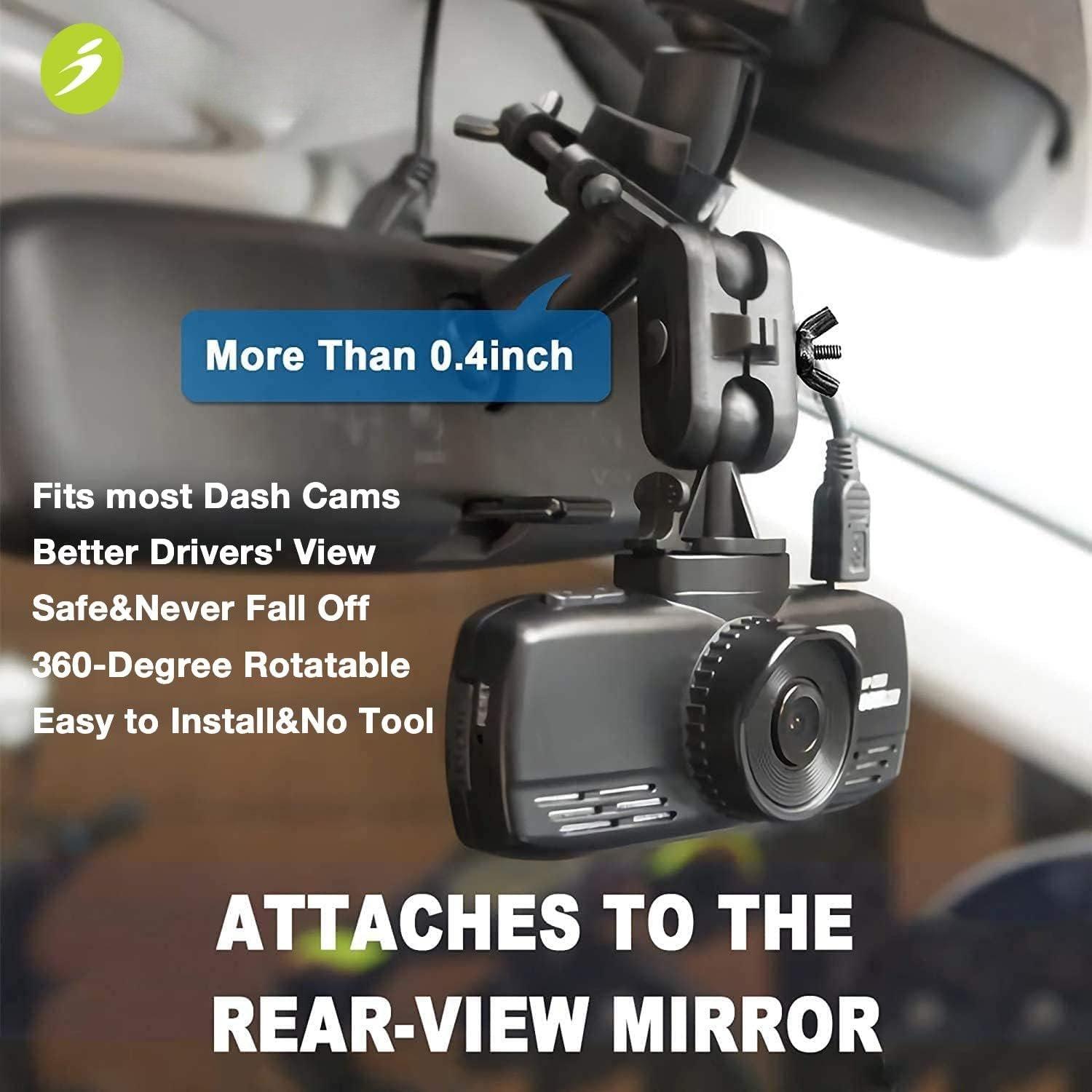 S70 Dash Cam Mount, Mirror Dash Camera Mount Holder with 6 count Joints for Rove APEMAN CHORTAU Roav Nexar  YI Z-Edge Old  KDLINKS Crosstour Falcon Zero...   Dash Cameras