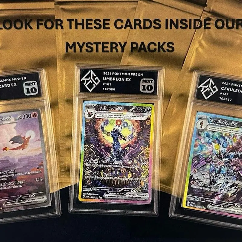 Pokémon TCG Mystery Pack Randomized Graded Slab Trading Card.