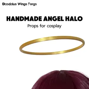 Daedalus Wings Forge Angel Halo for Cosplay Parties & Stage Shows Instant Heavenly Vibes Adjustable Invisible String Durable Reusable Gold Halo