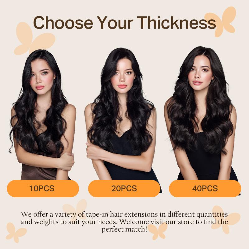 Doores Wide Tape in 16-24'' length Remy Human Hair Extensions Natural Straight for Daily use