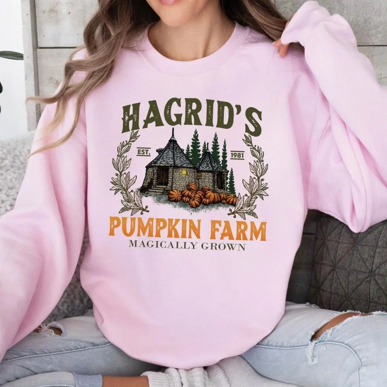 Hagrid's Pumpkin Patch Sweatshirt, Hagrid's Pumpkin Farm Shirt, Spooky Season Halloween Hoodie, Magical Wizard Autumn Crewneck, Thanksgiving Day Pumpkin Graphic T-Shirt, Cute Cozy Fall Season Apparel, Unique Fall Season Gift for Women & Men