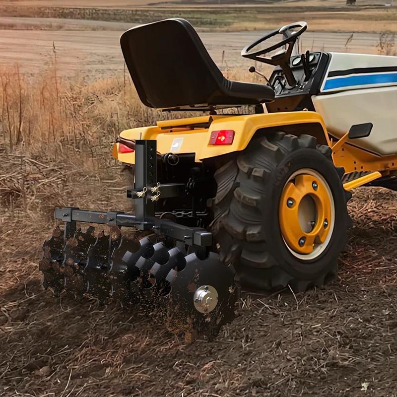 YITAMOTOR 32" Cut Width Disc Plow Harrow With 2" Receiver Hitch Mount for ATVs /UTVs Heavy