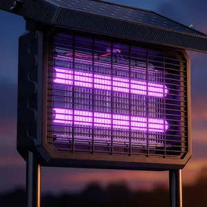 Solar Bug Zapper- Detachable  IPX5 Solar & 8000mAh Battery, 4500V Heavy Duty-Waterproof Mosquito Killer Fly Trap for Outdoor, Patio, Camping & Indoor- XL