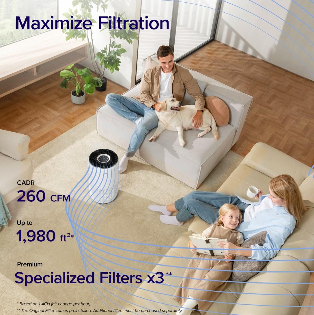 LEVOIT Core 400S Air Purifiers for Home Large Room Up to 1980 Ft², Smart WiFi and Auto Mode, Pet Allergies, Smoke, Dust, Pollen, Pet Odors Remover LEVOIT Core 400S Air Purifiers for Home Large Room Up to 1980 Ft², Smart WiFi and Auto Mode, Pet Allergies, Smoke, Dust, Pollen, Pet Odors Remover