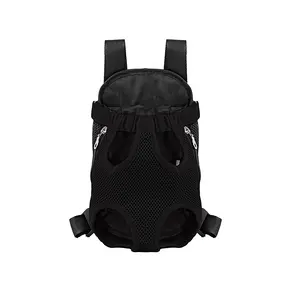 Utopia Alley PTXBK Pet Carrier Backpack, Legs Out Pet Traveling Backpack, Easy-Fit, Adjustable Front Cat Dog Carrier Backpack, Small Medium Dogs Cats Puppies Chest Carrier for Hiking Camping Outdoor, Black